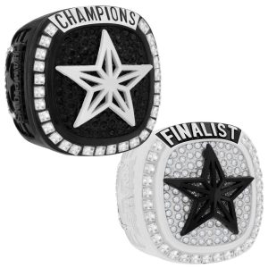 BLACK & WHITE STAR CHAMPION RING