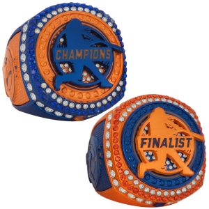 Baseball Legacy Championship Rings- Blue & Orange