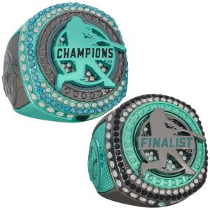 Baseball Legacy Championship Rings- Black & Teal