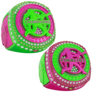 Softball Legacy Championship Rings- Neon Green & Pink
