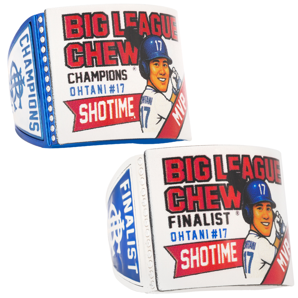 Official Big League Chew Shohei Ohtani MVP Champion and Finalist Youth Baseball Championship Rings