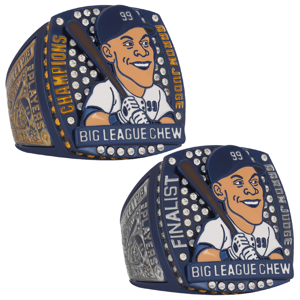 Success Awards | Big League Chew Player Rings - Tournament Packages Official Big League Chew Aaron Judge Champion and Finalist Youth Baseball Championship Rings